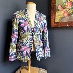 Scotch & Soda Tropical Floral Blazer - Blue, Pink, Green